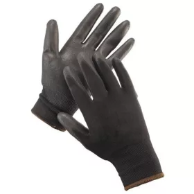 CERVA VÉDŐKESZTYŰ FEKETE MÁRTOTT HS-04-003 PE/PU 10-ES