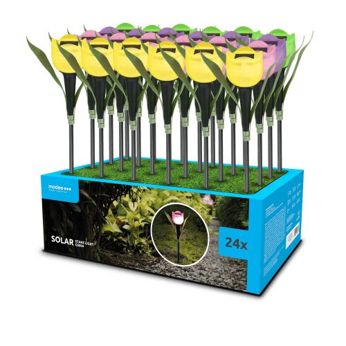 Modee Led Szolár Napelemes Dekor Lámpa Tulipán 4 féle színben