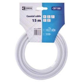   EMOS KOAX KÁBEL CB130/15M 75 Ohm FEHÉR, 15 FM DOBOZBAN S5375