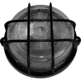 HAJÓLÁMPA KEREK 100W FEKETE MŰANYAG RÁCCSAL 321188