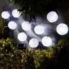 GARDEN OF EDEN Szolár lampion fényfüzér - 10 db fehér lampion, hidegfehér LED - 2,5 m
