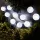 GARDEN OF EDEN Szolár lampion fényfüzér - 10 db fehér lampion, hidegfehér LED - 2,5 m