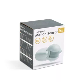 Mozgásérzékelő - 180° - max 12 m - max 1200W - IP44 