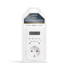 Digitális kapcsolóóra - visszajelző LED-del - 250V - 16A