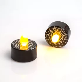 LED TEAMÉCSES-HALLOWEEN, FEKETE-2DB/CSOMAG