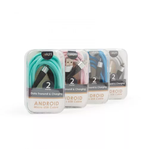 DELIGHT MICRO USB KÁBEL, 2M (55439A)