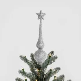 Karácsonyfa csúcsdísz - 18,5 cm - ezüst