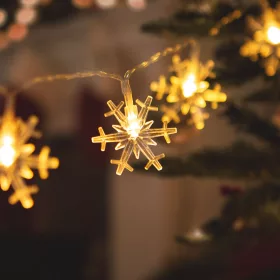   LED fényfüzér - jégkristály - 2,3 m - 20 LED - melegfehér - 2 x AA