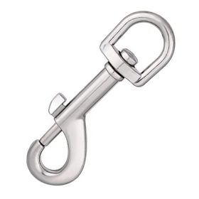 KARABÍNER + FORGÓ RUGÓS 50 mm NIKKELEZETT