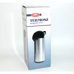 Pumpás termosz 33 cm, 1,9 l, acél