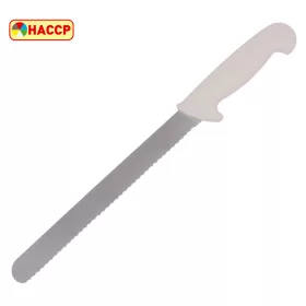 KENYÉRVÁGÓ KÉS 20CM FEHÉR