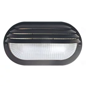   LENA LIGHTING FALI LÁMPA, OVÁL, FÉLIGFEDETT, FEKETE, IP44, 40W  hajólámpa 321193-014109