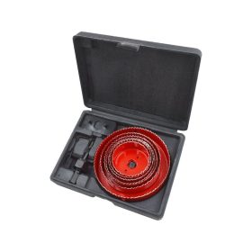   Extol körkivágó klt., 10 db-os, (64-70-76-82-89-102-127mm) műanyag, fa, gipszkarton