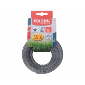   EXTOL Damil szegélynyíró géphez 2,4 mm, csillag keresztmetszetű, fekete közép/dual power, 15m