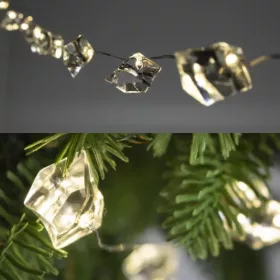 LED-ES ELEMES FÉNYFÜZÉR,, 20LED KRISTÁLY DÍSZEK