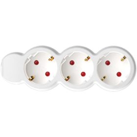 3-as elosztó 3m 3x1,5mm fehér