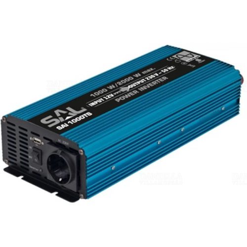 FESZÜLTSÉGÁTALAKÍTÓ, 1000W, TISZTA SZINUSZ, USB