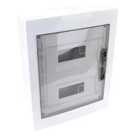   Tracon Falon kívüli elosztódoboz, füstszínű-sík ajtóval, NPE nélkül 2×12 (24) modul, IP40