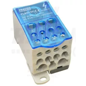   TRACON FLSO150 FŐVEZETÉKI LEÁGAZÓ SORKAPOCS NYITHATÓ FEDÉLLEL 1×150(120)MM2/5×16(10), 4×25(16), 2×35(25)MM2, 1000VAC/DC, 400A