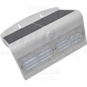   Napelemes LED fali világítótest mozgásérzékelővel, fehér 6,8 W, 4000 K, 800 lm, IP65, 3,7 V, 4 Ah